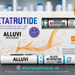 Explore Alluvi Retatrutide 20mg, an investigational peptide product presented for controlled laboratory research and scientific study purposes.
