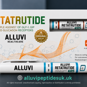 Alluvi Retatrutide 40mg, an investigational peptide formulation intended exclusively for controlled laboratory research and scientific study purposes.