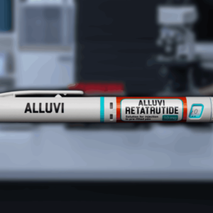 Alluvi Retatrutide 40mg, an investigational peptide formulation intended exclusively for controlled laboratory research and scientific study purposes.